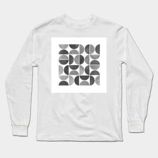 Black and white mid century modern 2 Long Sleeve T-Shirt